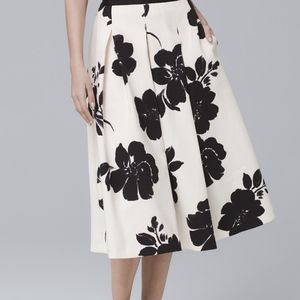 Floral Print Full Midi Skirt